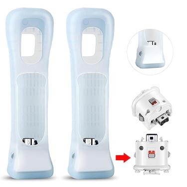 Imagem de XiQiDianr 2 Motion Plus Adapter and 2 Silicon Case for Nintendo Wii Remote Controller, Motion Plus Adaptor Sensor Accelerator Replacement for Wii Motion Plus Adapter（White）