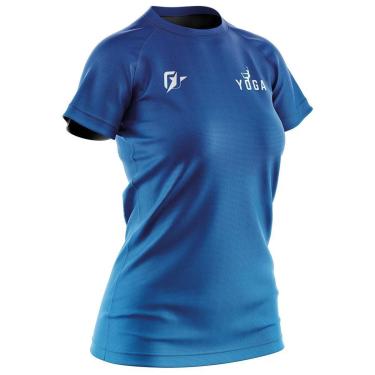 Imagem de Camiseta Baby Look Feminina Yoga Gradiente Tie Dye Anil-Feminino
