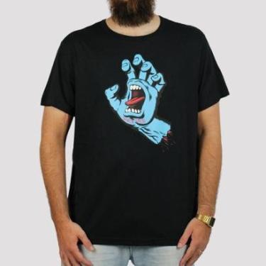 Imagem de Camiseta Santa Cruz Screaming Hand - Preta-Unissex
