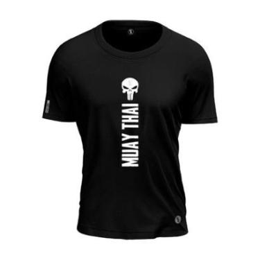 Imagem de Camiseta Muay Thai Caveira Skull Blue Lutador-Unissex