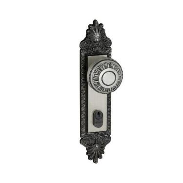 Imagem de fechadura entrada colonial bola 55mm latonado alianca