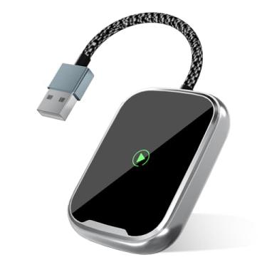 Imagem de Adaptador Carplay sem fio, adaptador de receptor Plug and Play Carplay com USB C, converte receptor CarPlay com fio em sem fio para Apple iPhone, conexão automática de latência zero, serve para
