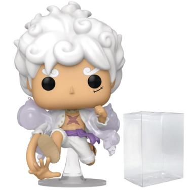 Imagem de POP Anime: One Piece - Boneco de vinil Monkey D. Luffy Gear Five Funko (incluído com caixa protetora compatível), multicolorido, 9,5 cm