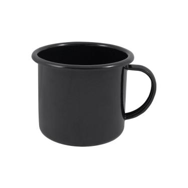 Imagem de Caneca Grande Esmaltada Preto 370 ml Ewel