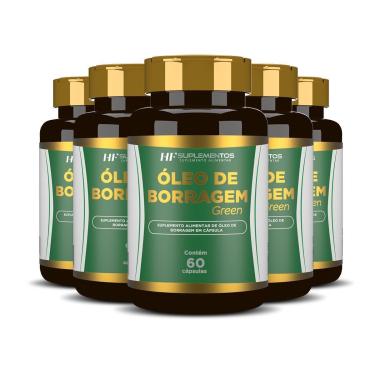 Imagem de 5X OLEO DE BORRAGEM GREEN  60 CAPS HF SUPLEMENTOS-Feminino