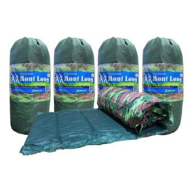 Imagem de Kit 4 Colchonete Solteiro Camuflado Verde 190x60- Mont Long - F.a Mari