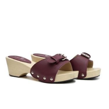 Imagem de Tamanco Feminino salto em Madeira Branco Linda Ramalho - LR Linda Rama