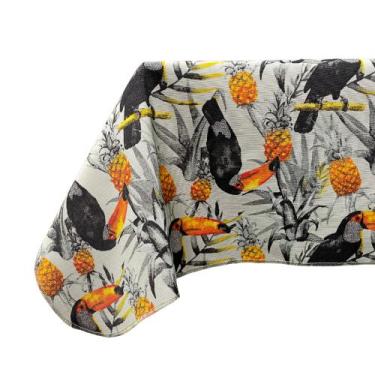 Imagem de Toalha De Mesa Estampada Aves Pássaros 8 Lugares 1,40 X 2,40 - MUMUDEC