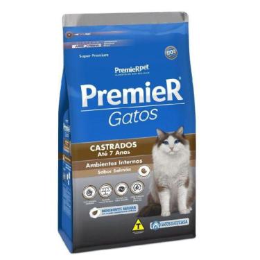 Imagem de Ração Para Gatos Premier Castrados Até 7 Anos 1,5kg Salmão - Premierpe