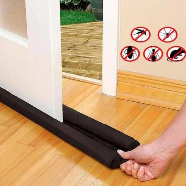 Imagem de Kit 2 Veda Porta Impermeável Rolinho 80cm e 90cm Protetor Contra Inset