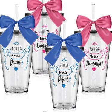 Imagem de Kit 4 Copos Personalizados Lembrancinha Pajens E Daminhas. - Krystalon