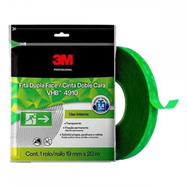 Imagem de Fita Dupla Face 3M Vhb 4910 Transparente Fixacao Permanente 9,5Mm X 20