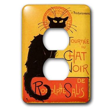 Imagem de 3dRose Capa de saída Lsp_24933_6 Cats Le Chat Noir, multicolorida