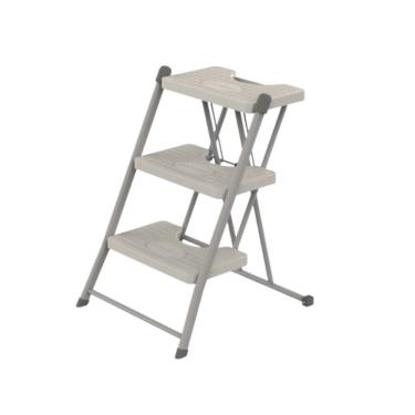 Imagem de Escada Alcance 3 Degraus Dobrável 120 kg Cinza Anodilar
