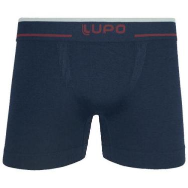 Imagem de Cueca Boxer Lupo Masculina Elástico Confortável Dia a Dia, Marinho, M