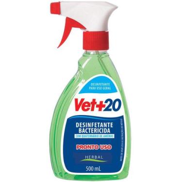 Imagem de Desinfetante Bactericida Vet + 20 Pronto Uso Spray 500ml - Vet +20