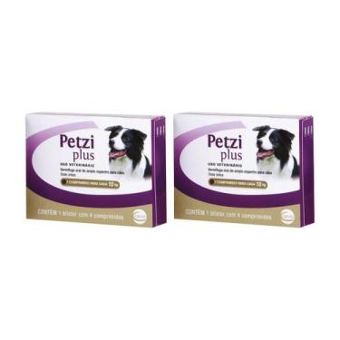 Imagem de Kit 2 Vermífugo Petzi Plus Cães 10kg Com 4 Comprimidos Ceva - Ceva 