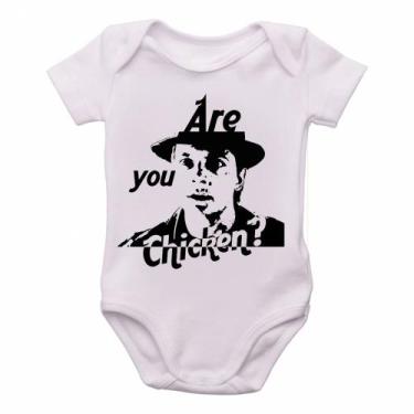 Imagem de body nenê criança roupa bebê De volta para o futuro  Marty franguinho 