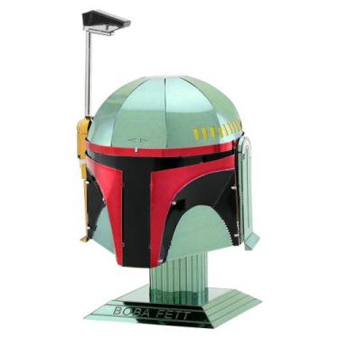 Imagem de Miniatura De Montar Metal Earth Star Wars Boba Fett Helmet, verde