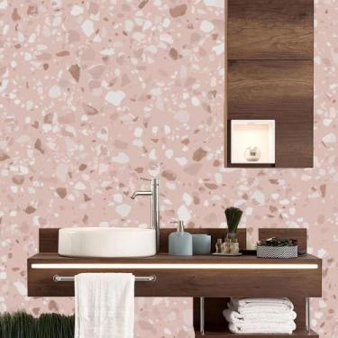 Imagem de Papel de Parede  Textura Granilite Isla Rosa  (folha med. 90x300 cm) -