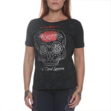 Imagem de Camiseta carol saraiva - feminino preto - black skull - clothing (gg),