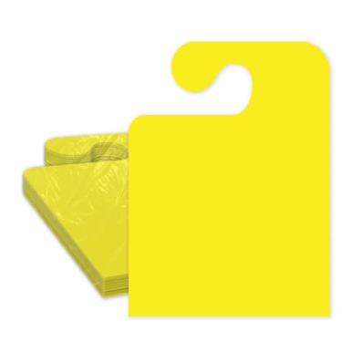 Imagem de Pacote com 50 etiquetas de pendurar espelhadas em branco para revendedor de carros Jumbo que você escolher cor (amarelo)