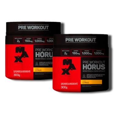 Imagem de Kit 2x Horus Pré-workout 300g Sabor Citrus - Max Titanium