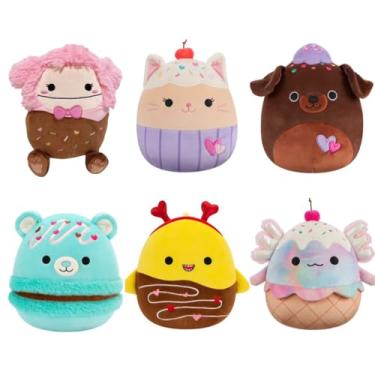Imagem de Squishmallows 2025 Valentine Squad B Bear Axolotl Shark 5" Mini Plush Doll (Set of 6)