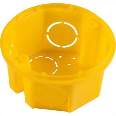 Imagem de Caixinha De Luz Pvc Tramontina Amarela 3X3 Orelha Pvc Empilhavel - Kit