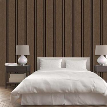 Imagem de Papel De Parede Ripas Angelim Escura Ripado Lavavel Adesivo - LRP