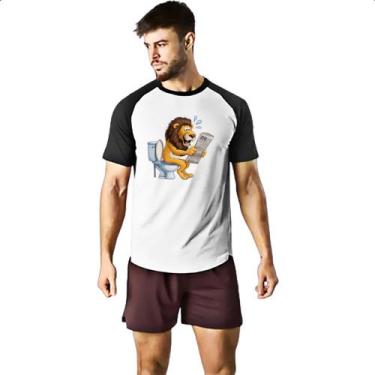 Imagem de Camiseta Raglan Leao na sala de forca - Alearts, GG