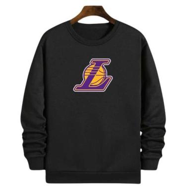 Imagem de Blusa Moletom Gola Basquete LA Los Angeles Laker Basketball - Loja Whi