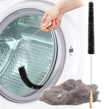 Imagem de Kit de limpeza de ventilação para secadora de roupas, escova de fiapos, limpador de armadilha de ventilação essenciais para casa - 76,2 cm extralonga flexível a vácuo de roupas, secador de roupas,