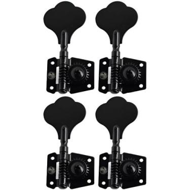 Imagem de Jogo De Tarraxas Jazz Bass Pretas Vintage Thida Baixo 4 Cordas Em Linh