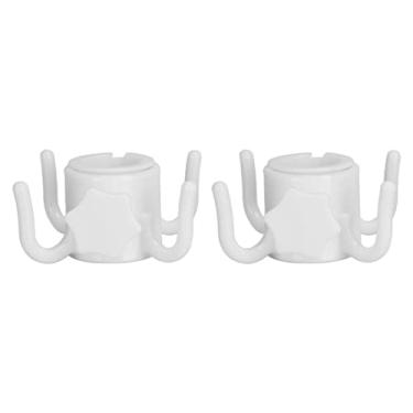 Imagem de Gancho de Guarda-chuva de Praia, 2 Pçs Plástico Guarda-chuva de Praia Pendurado Gancho Guarda-chuva Cabide 4 Pinos Toalha Chapéu óculos de Sol Titular (WHITE)