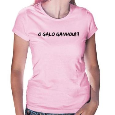 Imagem de Baby Look O GALO GANHOU!!! - Foca na Moda, Rosa bebê, GG