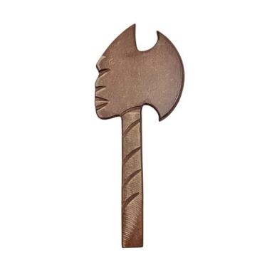 Imagem de Ferramenta De Mão Orixá Oxé Meio Machado Xangô 36cm Madeira Umbanda Ca