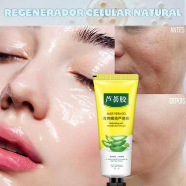 Imagem de Gel de Babosa Aloe Vera Creme Hidratante 30g Refrescante Pele Pós-Sol 