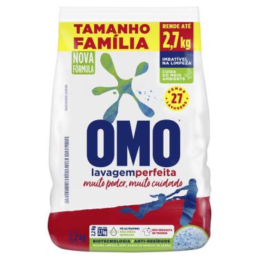 Imagem de Lava-Roupas Sabão em Pó OMO Lavagem Perfeita 2,2kg Tamanho Família