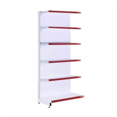 Imagem de Gôndola Prateleira Supermercado 6 Níveis 40x30 New Plus 2,00 Parede Continuação Vermelho Sa Gôndolas