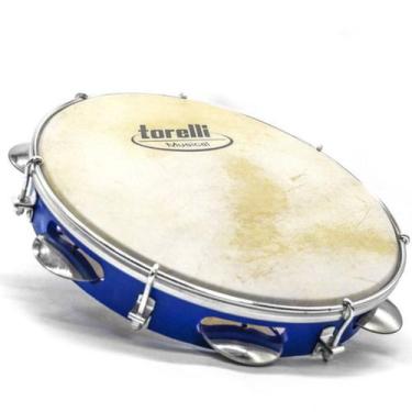 Imagem de Pandeiro 10 Torelli Abs Pele Animal Tp300, Pandeiro 10 Torelli - Azul