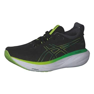 Imagem de ASICS Gel-Nimbus 25, Sapatos de corrida para homem, EU 50,5, Black Lime Zest, 41 BR