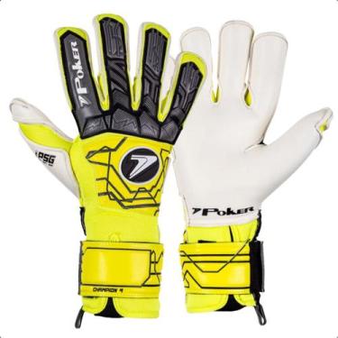 Imagem de Luva Profissional Futebol de Campo Champion 9 Poker, Amarelo, Preto, 1