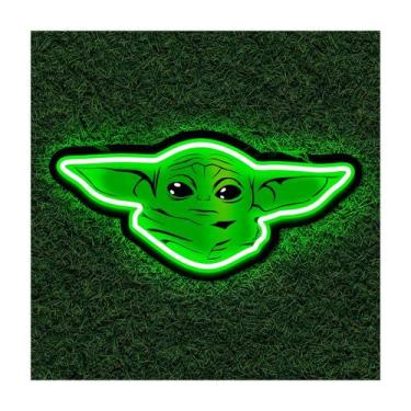 Imagem de Painel Neon Led Baby Yoda Luminaria Star Wars Decoração luz - OntheLig