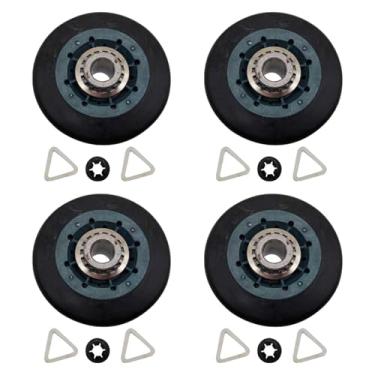 Imagem de Ioensy 4 peças de rolos de suporte de tambor de secadora para máquina de lavar e secar roupa, substituição por 3 anéis, peças W10314173 Wpw10314173 AP6019303