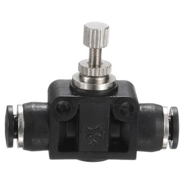 Imagem de HARFINGTON Válvula de controle de fluxo de ar PSA-5/32 Encaixe de pressão para conectar 1/10.2 cm OD x 1/10.2 cm OD Controlador de velocidade em linha União reta para semi-caminhões Trailers Sistema