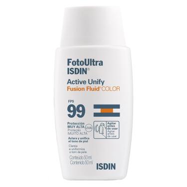 Imagem de Clareador Facial Isdin - FotoUltra Active Unify Fusion Fluid Color FPS 99 50ml-Unissex