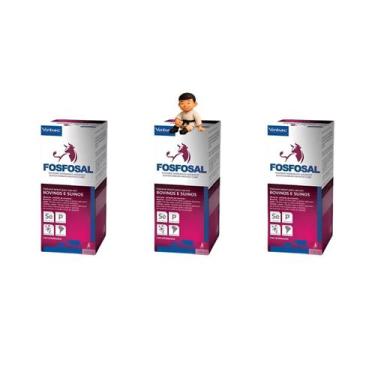 Imagem de Kit com 3 virbac fosfosal 100 ml