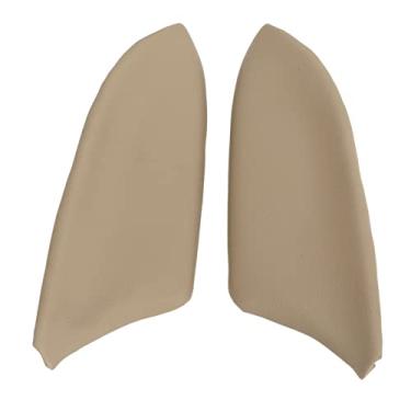 Imagem de Mbeysaq Tampa da maçaneta da porta dianteira do carro almofada de tampa do apoio de braço para 08-12 Sedan painel esquerdo direito capa protetora preta (bege)