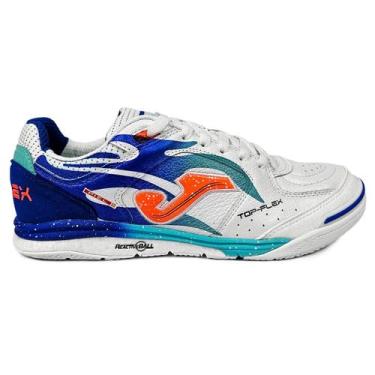 Imagem de Chuteira Futsal Joma Top Flex Rebound Branca Profissional, 40, Únissex